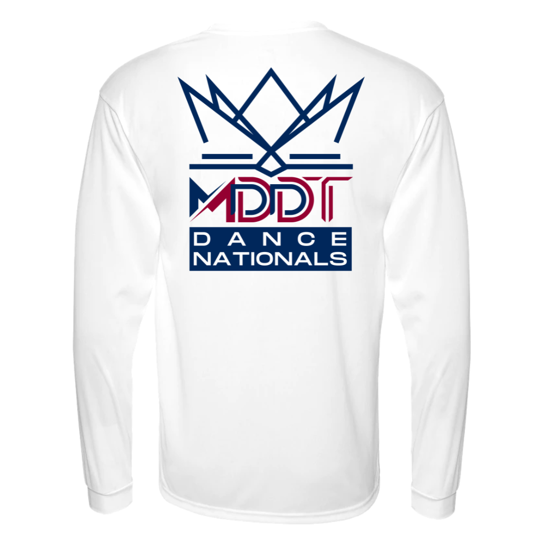 Long Sleeve T-Shirt (White)  Dance Team Nationals & World Championships