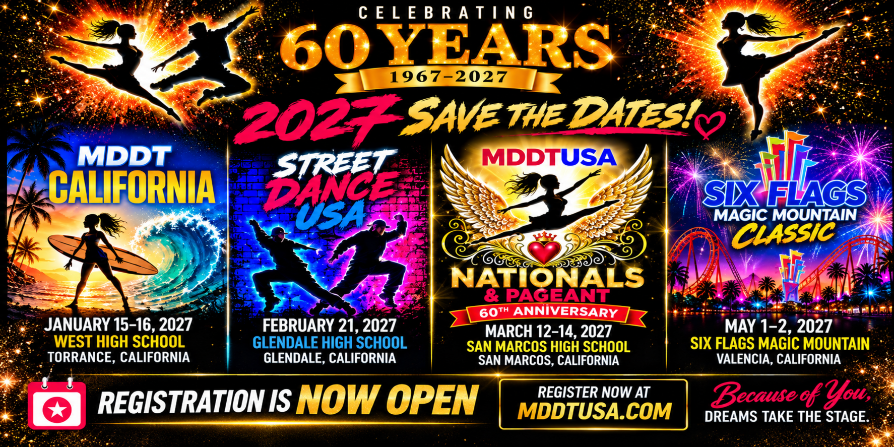 MDDTUSA 2027 60th Anniversary Save the Dates